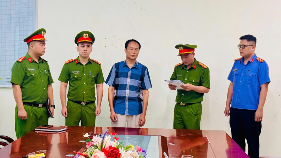 Một trong ba đối tượng bị bắt giữ. (Ảnh: Công an tỉnh Lào Cai).