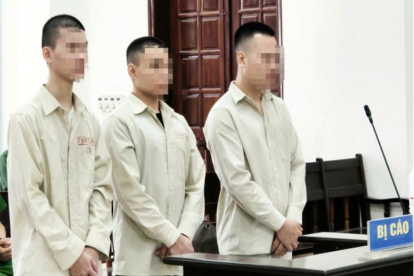 3 bị cáo tại phiên tòa.