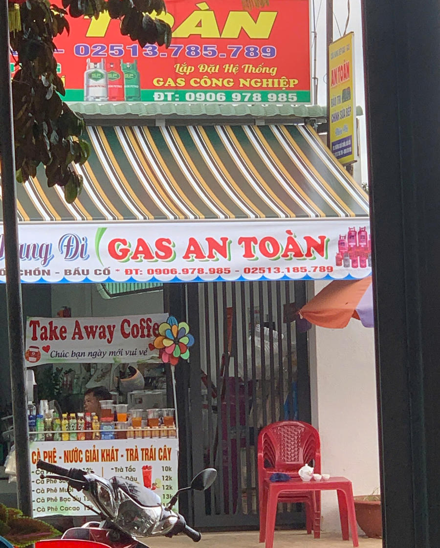 Cửa hàng gas nơi xảy ra vụ cháy nổ. 