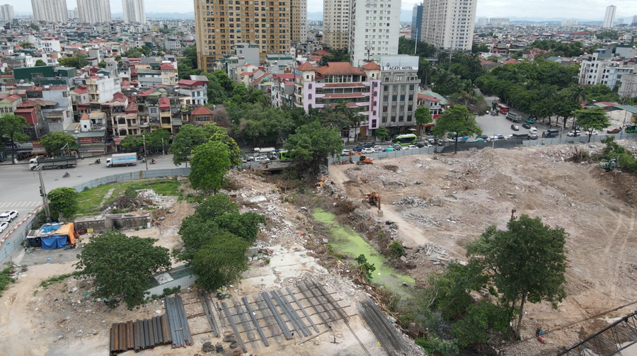 Vật liệu đã được tập kết chuẩn bị cho thi công.