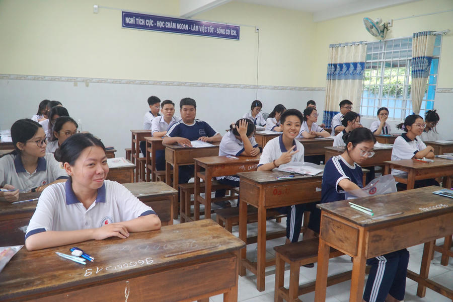 Các thí sinh phấn khởi, tự tin, sẵn sàng "vượt vũ môn".