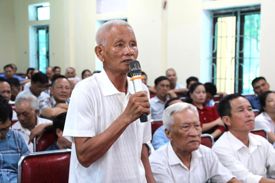 Tổ chức lấy ý kiến nhân dân về phương án sắp xếp thôn, xóm trên địa bàn xã Xuân Lâm.
