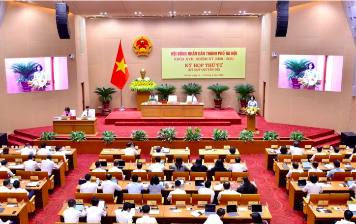 HĐND TP Hà Nội khai mạc kỳ họp thứ tư (kỳ họp chuyên đề) để xem xét, quyết định các nội dung thuộc thẩm quyền.