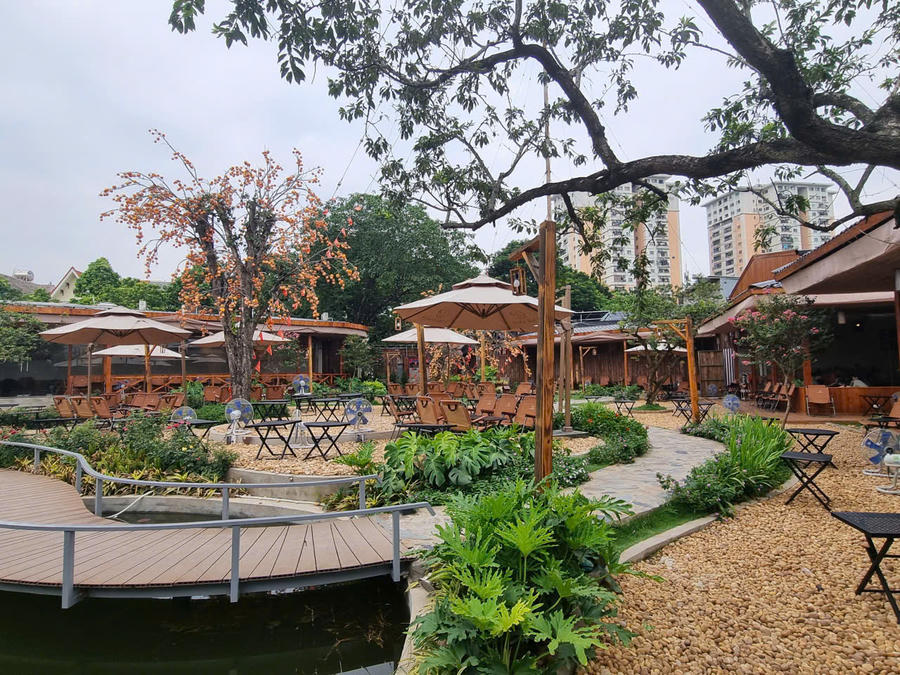 Nhiều hạng mục được chủ đầu tư quán Coffee Karasol đầu tư bài bản, sang trọng.