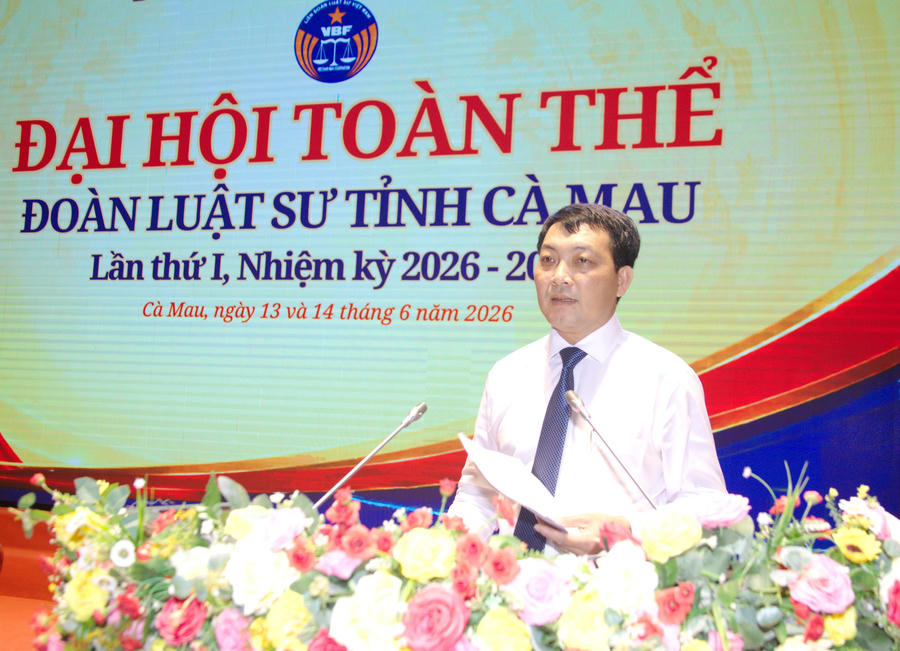 Đại diện lãnh đạo tỉnh Cà Mau, ông Nguyễn Minh Nhứt – Giám đốc Sở Nội vụ tỉnh Cà Mau, đánh giá cao những nỗ lực của Ban Chủ nhiệm lâm thời và toàn thể Luật sư.