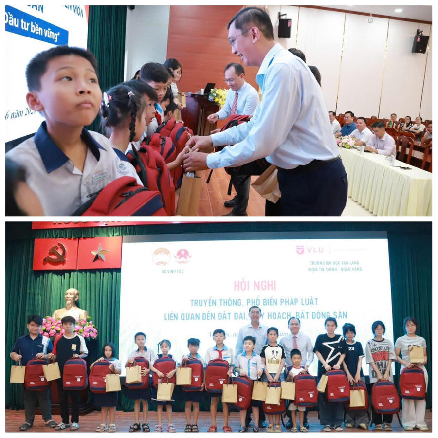 Hội nghị đã lồng ghép hoạt động an sinh xã hội đầy ý nghĩa khi trao tặng 15 phần quà học tập cho các em học sinh có thành tích xuất sắc