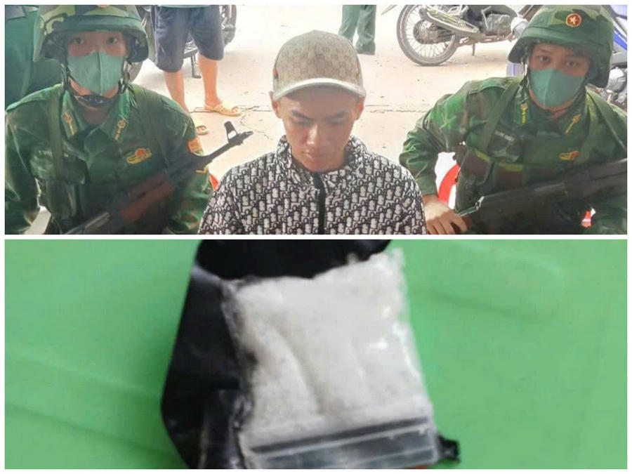 Đối tượng Bùi Vĩnh Hội cùng tang vật bị lực lượng Đồn Biên phòng Cái Cùng (BĐBP Cà Mau) phát hiện, thu giữ trong quá trình tuần tra, kiểm soát.