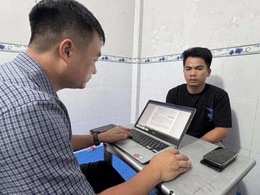 Đối tượng Nguyễn Chí Thanh. (Ảnh: Công an tỉnh Hà Tĩnh)