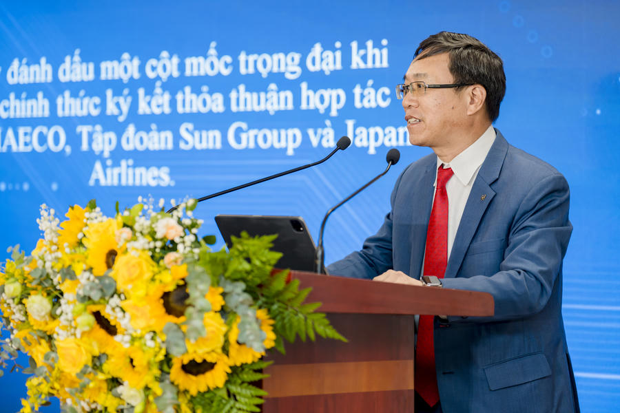 Ông Junmin Zhao - Chủ tịch KV Châu Á Thái Bình Dương, Toyota Tsusho Corporation phát biểu tại buổi lễ.