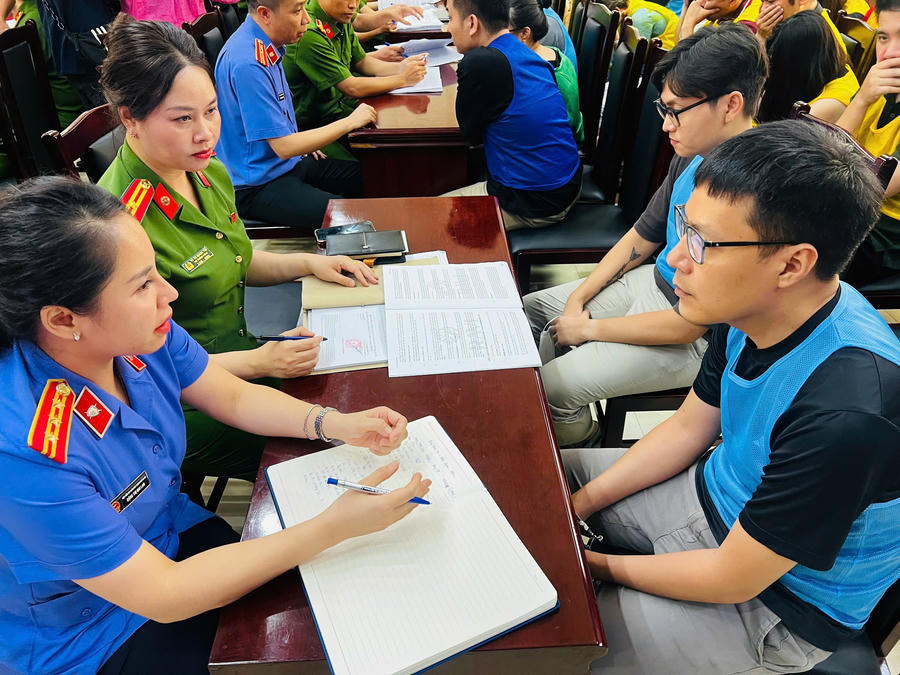 Một số bị can trong vụ án.