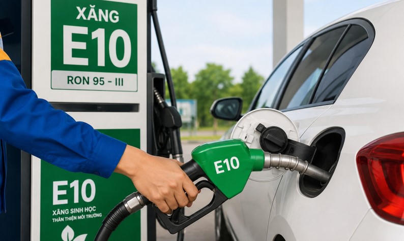 Chính phủ vừa ban hành Nghị quyết thí điểm lộ trình sử dụng xăng E10, quy định giá cơ sở mặt hàng E10RON95-III chính thức thay thế RON95-III. (Ảnh minh họa: moit.gov.vn)