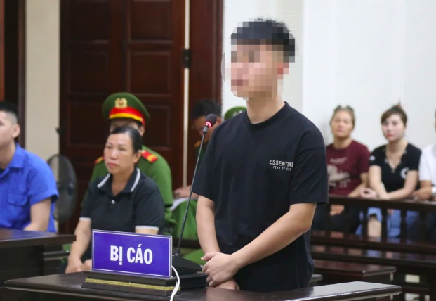 Một trong các bị cáo tại phiên tòa.