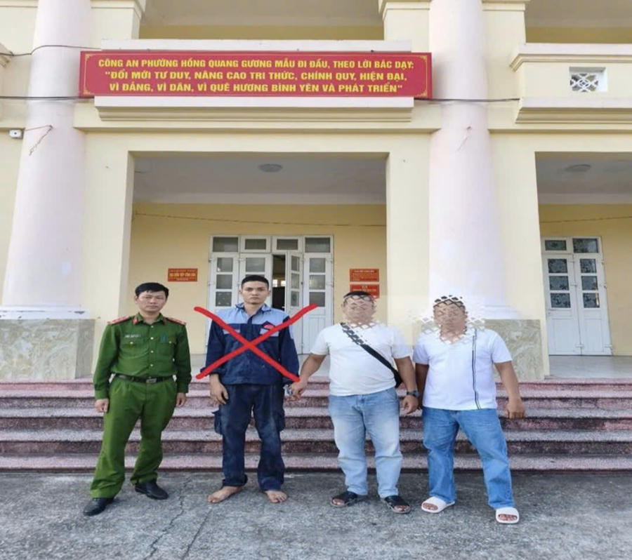 Đối tượng Lâm Hoàng Phong tại thời điểm bị lực lượng chức năng bắt giữ. Ảnh: Công an Đắk Lắk