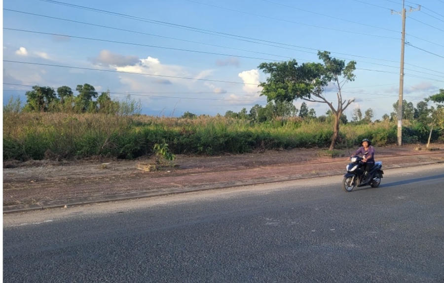 Khu đất vàng 88,3ha đất ở thị trấn Sông Đốc bị bỏ hoang do dự án Khu Đô Thị Cửu Long treo. Ảnh Trần Vũ