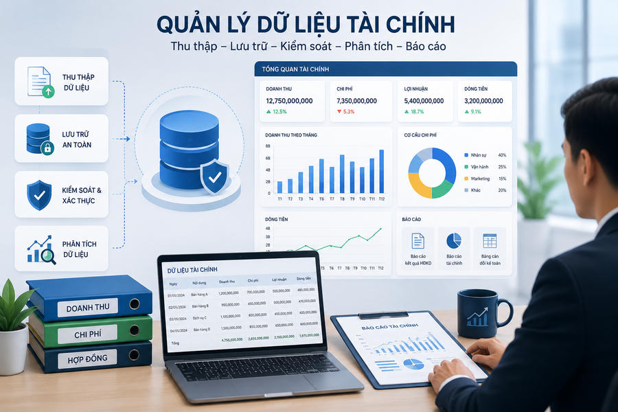 Bộ Tài chính đang lấy ý kiến dự thảo quy định về quản lý, chia sẻ và khai thác Cơ sở dữ liệu quốc gia về tài chính. (Ảnh minh họa AI)