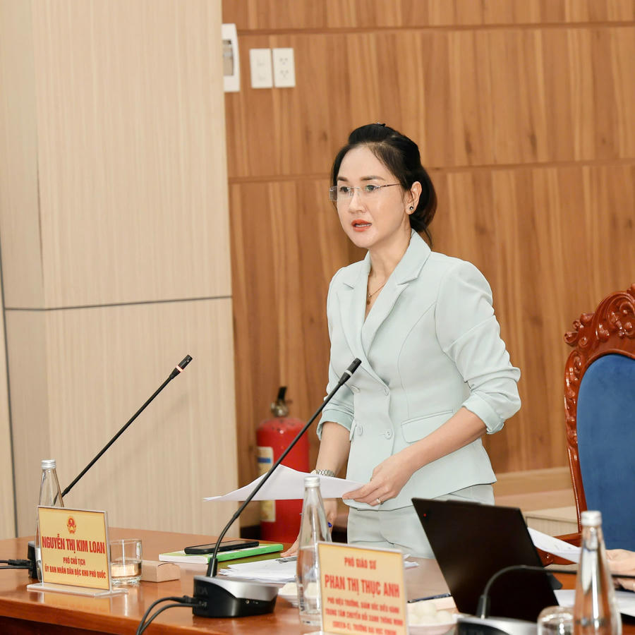 Bà Nguyễn Thị Kim Loan, Phó Chủ tịch UBND Đặc khu Phú Quốc phát biểu khai mạc.