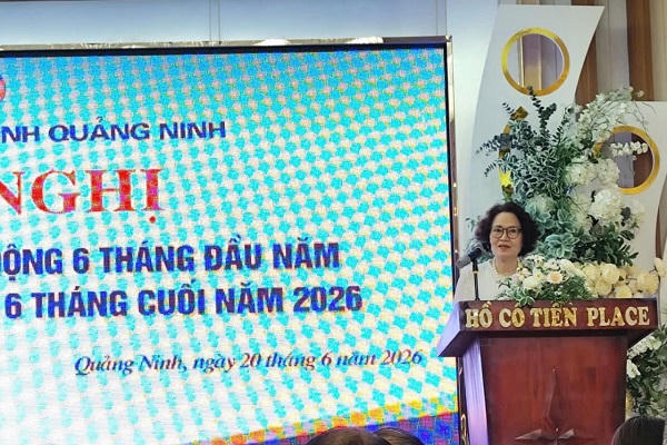 Luật sư Nguyễn Thị Quỳnh Anh - Phó Chủ tịch Liên đoàn Luật sư Việt Nam phát biểu tại hội nghị.
