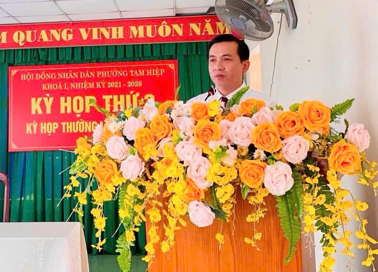 Ông Lê Kim Hường, Phó Bí thư Đảng ủy, Chủ tịch UBND phường Trảng Dài.