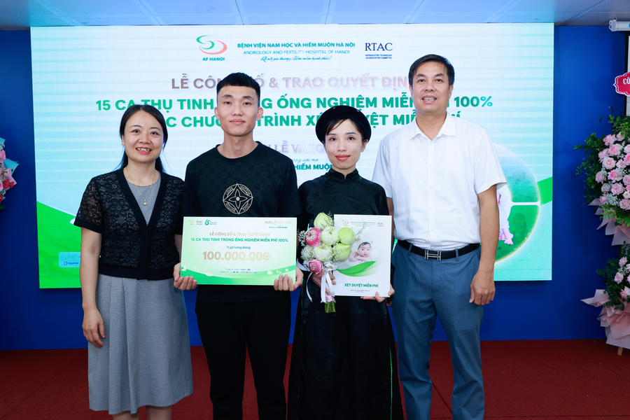 Bước ngoặt của gia đình anh Nguyễn Văn Châm và Nguyễn Văn Phương khi nhận được hỗ trợ thực hiện IVF.