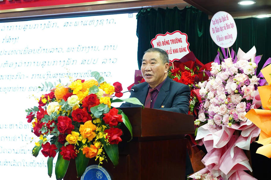 PGS.TSKH Bùi Xuân Biên - Chủ tịch Hội đồng trường FBU phát biểu khai mạc