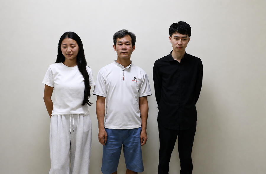 Các đối tượng (từ trái qua phải): Bàn Thị Lứu, Vương Văn Minh và Lý Trung Nguyên. (Ảnh: CALC)
