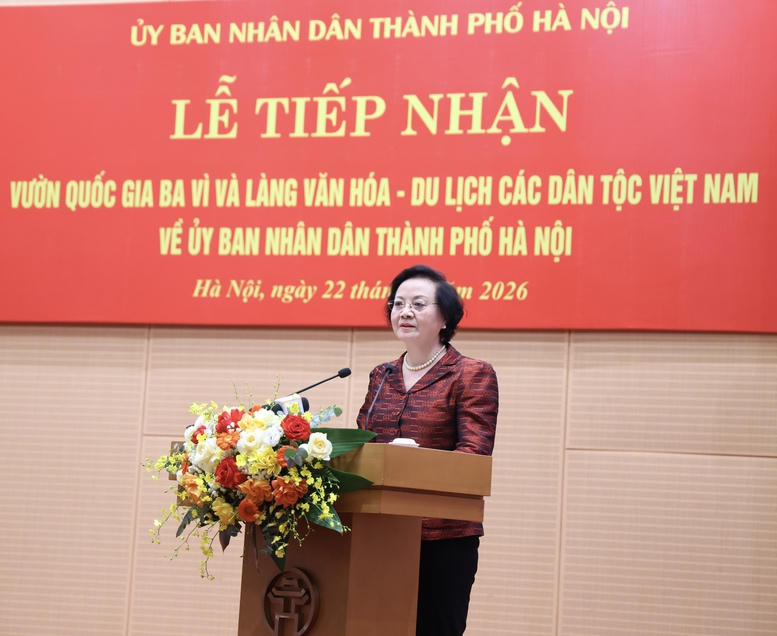 Phó Thủ tướng Phạm Thị Thanh Trà phát biểu tại Lễ tiếp nhận. (Ảnh: VGP/Thu Giang)