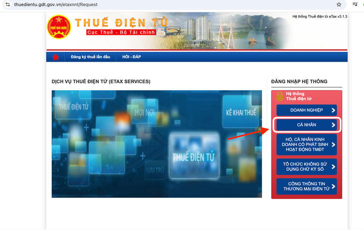Người nộp thuế kê khai thuế thu nhập cá nhân theo quý.