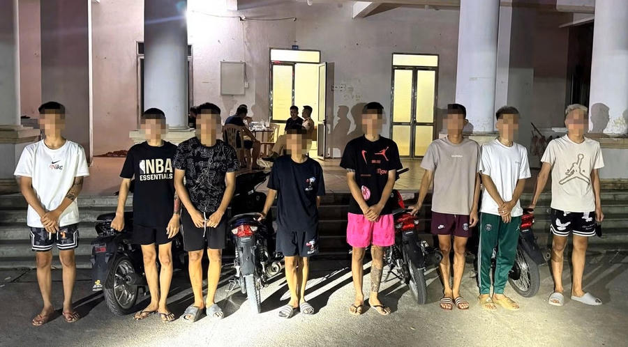 Xử lý nghiêm hành vi của nhóm thanh thiếu niên lạng lách, đánh võng - Ảnh Công an Thanh Hóa.