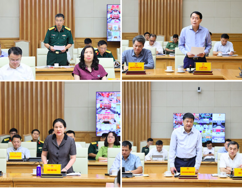 Đại diện các sở ngành phát biểu tại hội nghị. Ảnh:VGP.