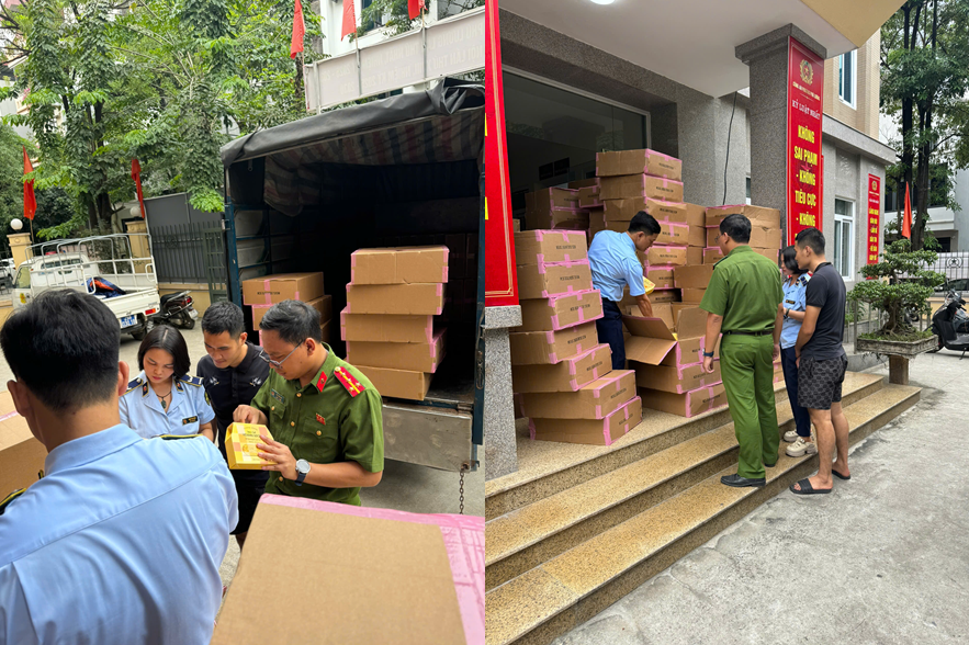 Tang vật được cơ quan chức năng phát hiện, thu giữ. (Ảnh:&nbsp;hanoi.dms.gov.vn)