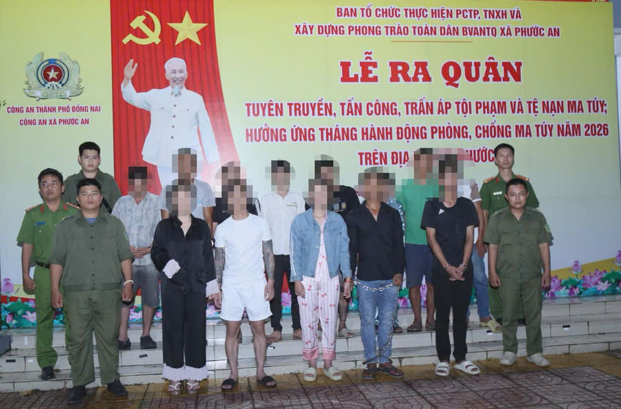 Các đối tượng trong đường dây ma túy bị bóc gỡ.