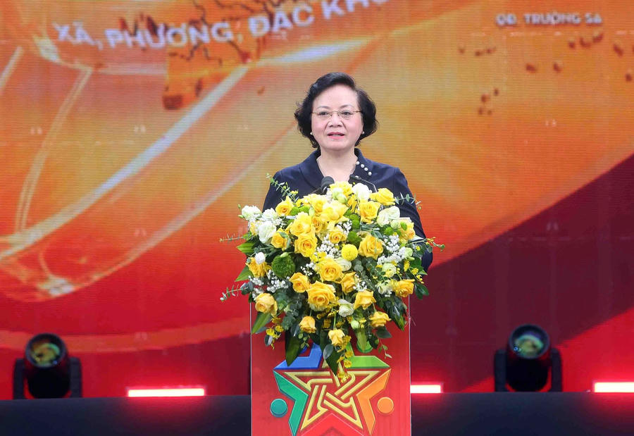 Phó Thủ tướng Chính phủ Phạm Thị Thanh Trà phát biểu tại Lễ mít tinh hưởng ứng Tháng hành động phòng, chống ma túy năm 2026.