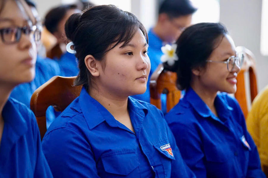 Đại biểu Đoàn viên thanh niên xã An Phước tham dự hội nghị. 