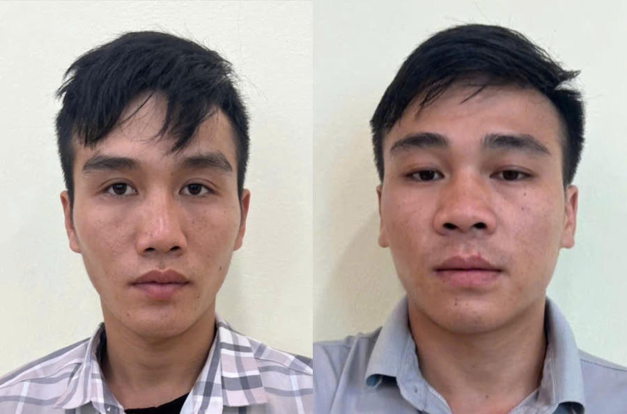 02 đối tượng (từ trái qua phải): Trần Công Anh và Trần Công Phố.