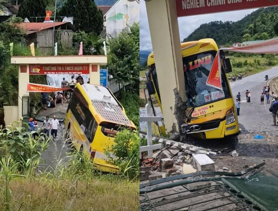 Hiện trường vụ tai nạn.