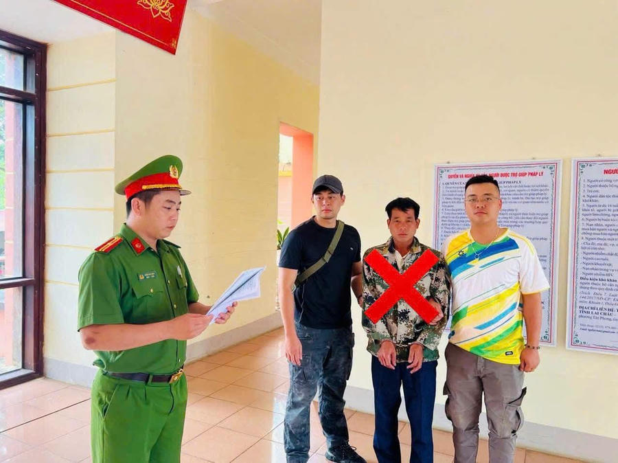 Công an tỉnh Lai Châu vừa bắt giữ Tẩn Chỉn Tịnh. (Ảnh: Công an tỉnh Lai Châu).