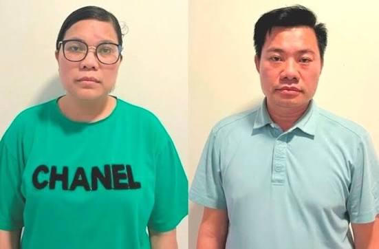Hai bị can Nguyễn Thị Khuyên (SN 1983, Chủ tịch HĐQT kiêm Tổng Giám đốc); Văn Đình Toàn (SN 1982). Ảnh C.A TP Hà Nội Hai bị can Nguyễn Thị Khuyên (SN 1983, Chủ tịch HĐQT kiêm Tổng Giám đốc); Văn Đình Toàn (SN 1982). Ảnh C.A TP Hà Nội
