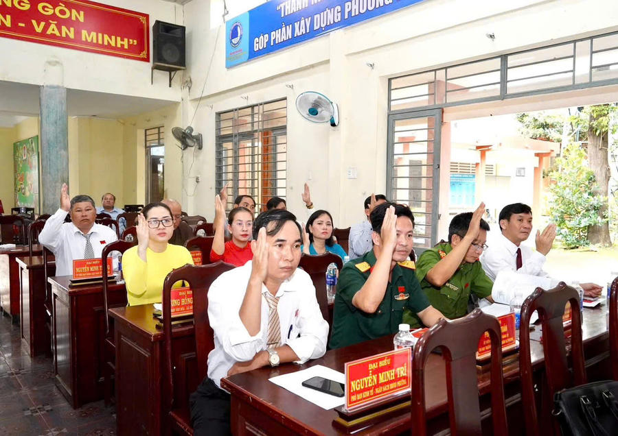 Biểu quyết thông qua Nghị quyết kỳ họp.