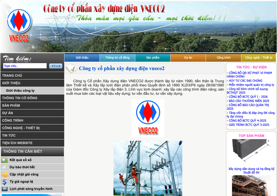 Công ty cổ phần Xây dựng Điện VNECO2 rời sàn sau 3 năm.
