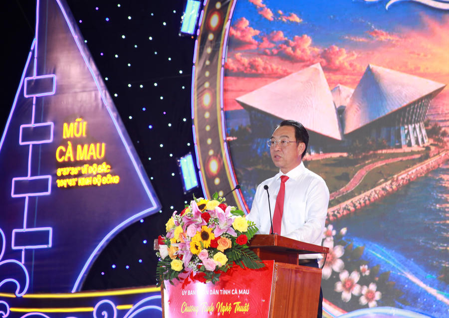 Ông Lữ Quang Ngời – Phó Bí thư Tỉnh ủy, Chủ tịch UBND tỉnh Cà Mau, phát biểu tại chương trình.