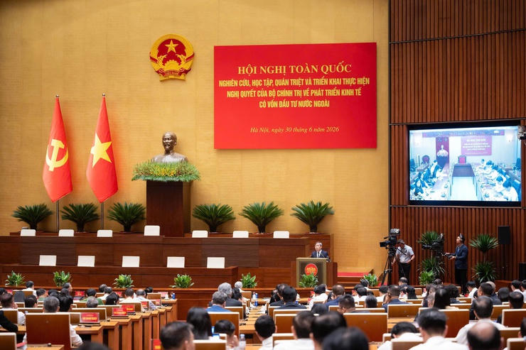 Quang cảnh hội nghị tại điểm cầu Trung ương
