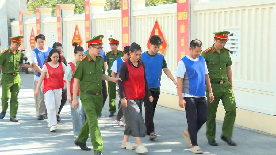 Các đối tượng liên quan đến vụ án tại cơ quan Công an