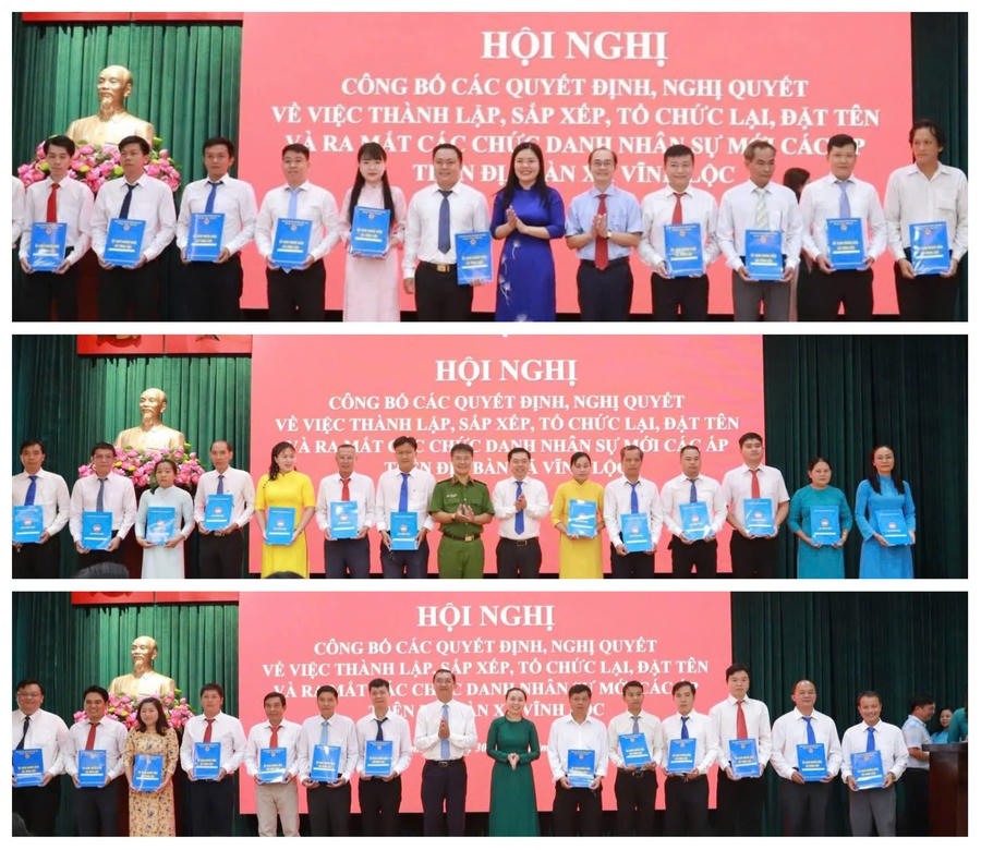 Xã Vĩnh Lộc thành lập 39 chi bộ trực thuộc Đảng ủy xã, công nhận 39 Trưởng ấp lâm thời.