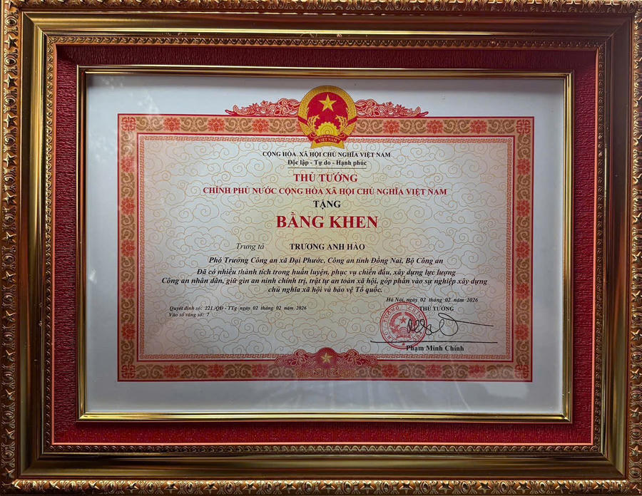 Trung tá Trương Anh Hào là tấm gương tiêu biểu về tinh thần trách nhiệm, bản lĩnh, sự tận tụy và hết lòng vì Nhân dân phục vụ.