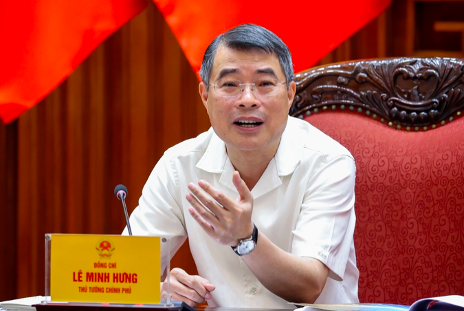 Thủ tướng Lê Minh Hưng phát biểu kết luận cuộc làm việc (Ảnh: Đoàn Bắc).
Thủ tướng Lê Minh Hưng phát biểu kết luận cuộc làm việc (Ảnh: Đoàn Bắc).