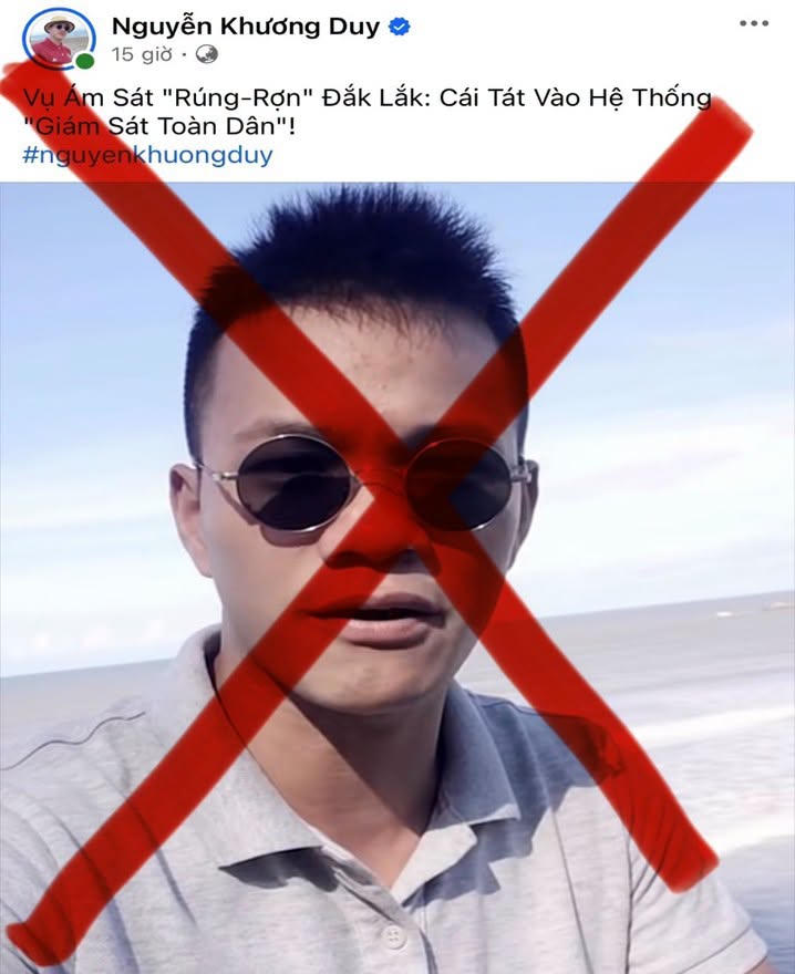 Một số tài khoản MXH đưa tin xuyên tạc, suy diễn - Ảnh Công an Đắk Lắk.