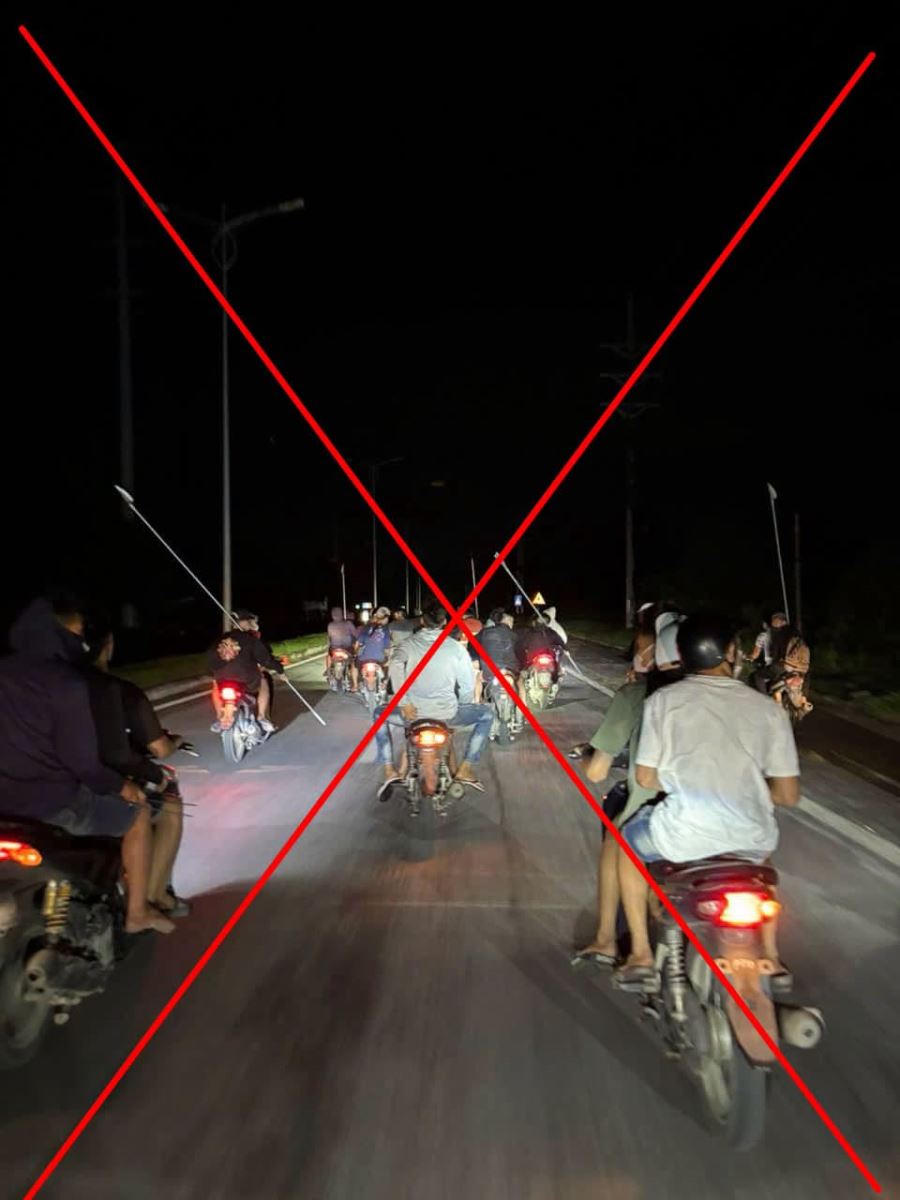 Các đối tượng tham gia vụ gây rối trật tự công cộng xảy ra ngày 21/6/2026.