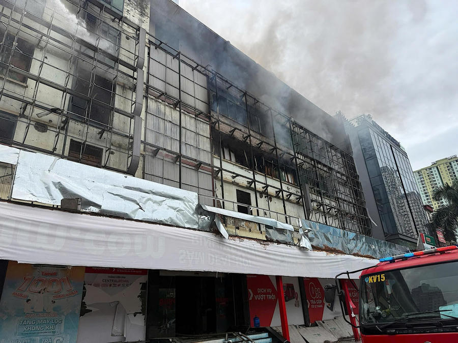 Khu nhà nơi xảy ra vụ hỏa hoạn.