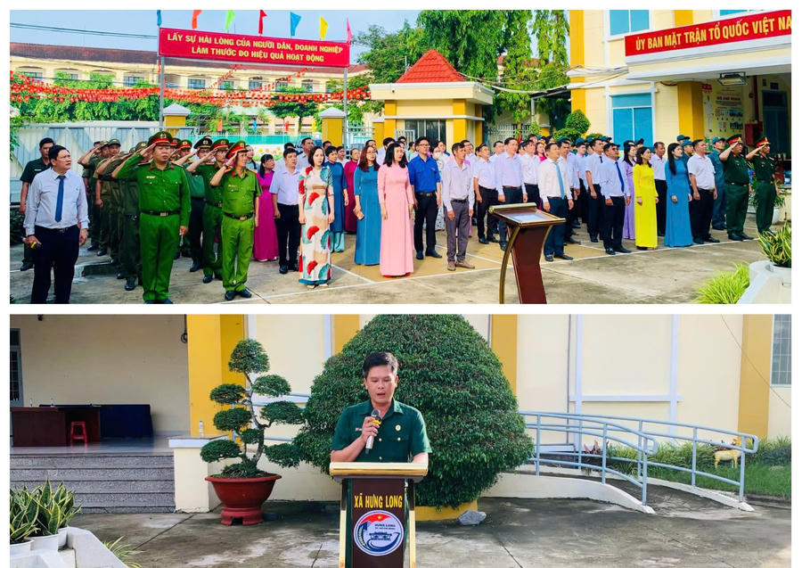 Xã Hưng Long lựa chọn chủ đề “Bác Hồ với Thanh niên xung phong” trong buổi sinh hoạt chính trị dưới cờ