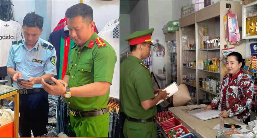 Lực lượng Công an cơ sở tăng cường kiểm tra, kết hợp tuyên truyền pháp luật về quyền sở hữu trí tuệ.